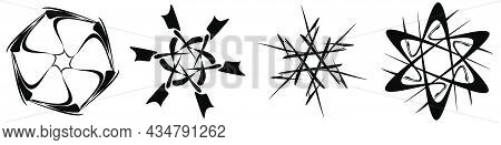 Abstract Circular Drawing. Amorphous, Nonfigurative Artistic Element, Shape. Swirl, Twirl, Whorl, Vo