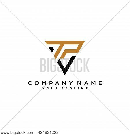 Tp Or Tvp Abstract Initial Monogram Letter Alphabet Logo Design
