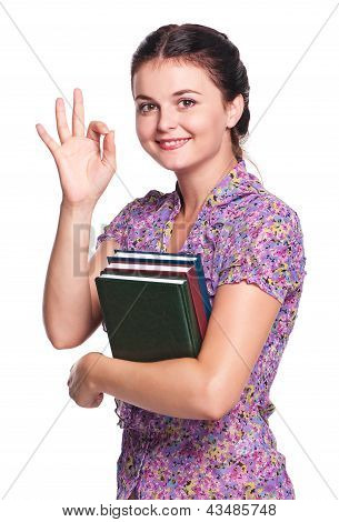 Happy student