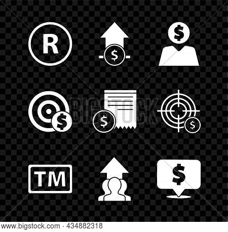 Set Registered Trademark, Business Man Planning Mind, Growth Chart Progress People Crowd, Speech Bub
