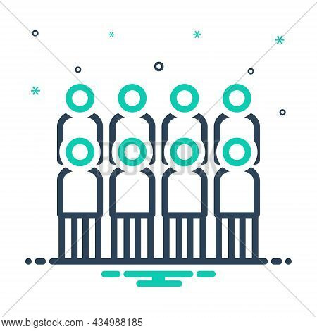 Mix Icon For Rush Crowd Mob Multitude Horde Sequence Group People