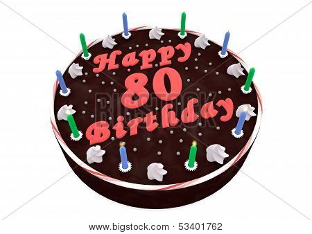 Chocolate Cake For 80Th Birthday