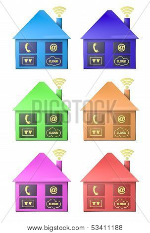 house telecomunication icon