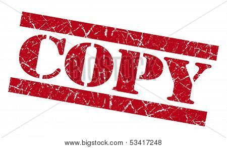 Copy Red Grunge Stamp