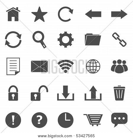 Tool Bar Icons On White Background