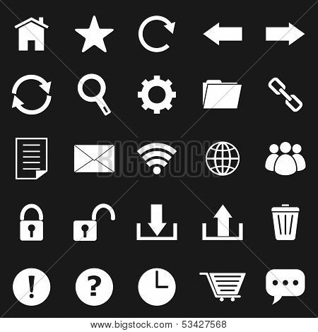 Tool Bar Icons On Black Background