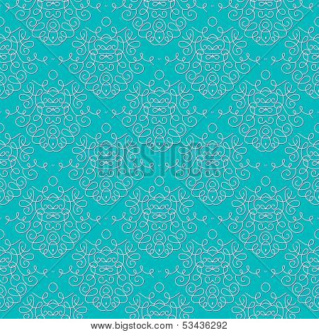 vintage damask pattern linear vector background