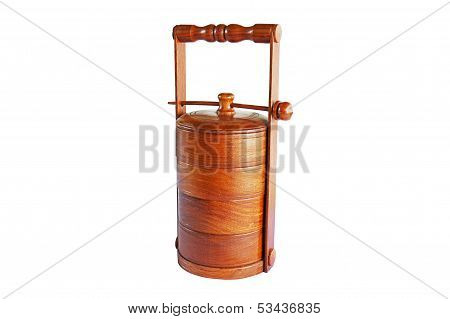 Wood Tiffin Isolated