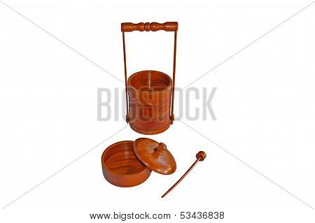 Wood Tiffin Isolated