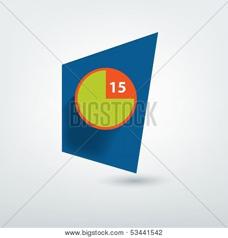 Modern stylized icon. Vector time shape.