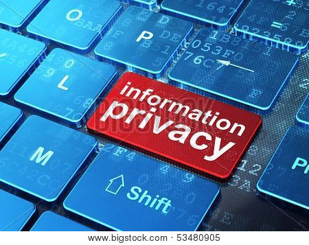 Security concept: Information Privacy on computer keyboard background