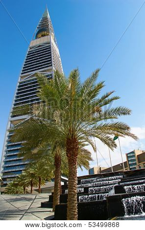 RIYADH - DECEMBER 22: Al Faisaliah tower facade on December 22, 2009 in Riyadh, Saudi Arabia. Al Faisaliah towers is a luxury hotel and the most distinctive skyscraper in Saudi Arabia