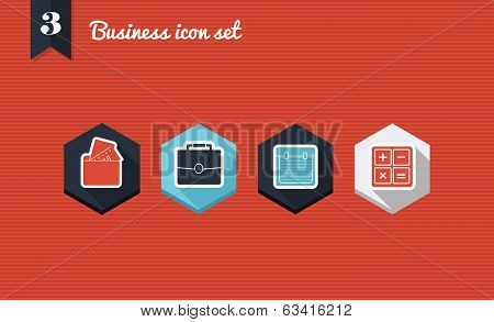 Corporate Business Flat Icons Set