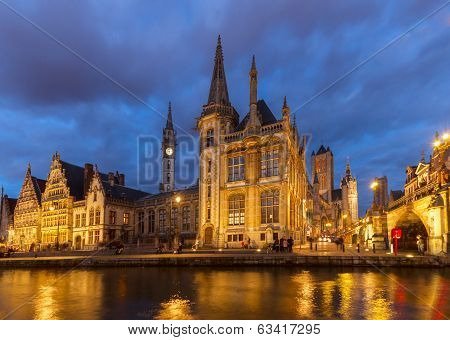 Old Buildings With Canal, Ghent