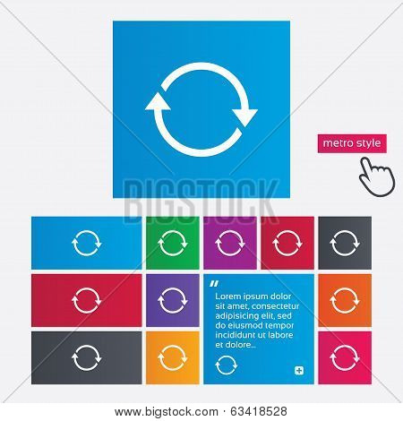 Rotation icon. Repeat symbol. Refresh sign.
