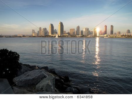 San Diego - odraz slunce