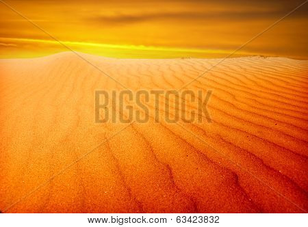 sand desert,sunset
