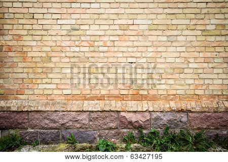 Yellow Brick Wall Background