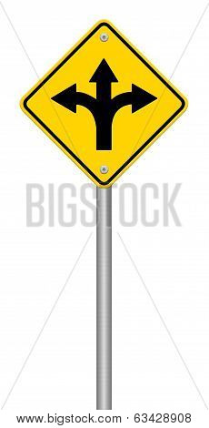 Fork In The Road Sign