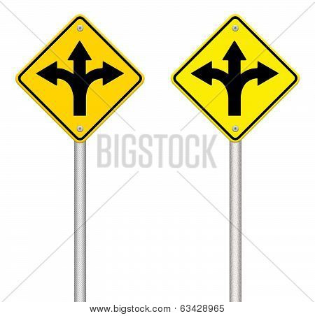 Fork In The Road Sign