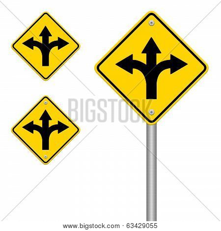 Fork In The Road Sign