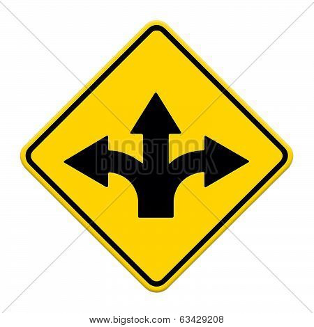 Fork In The Road Sign