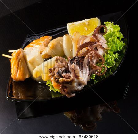 Seafood Shashlik