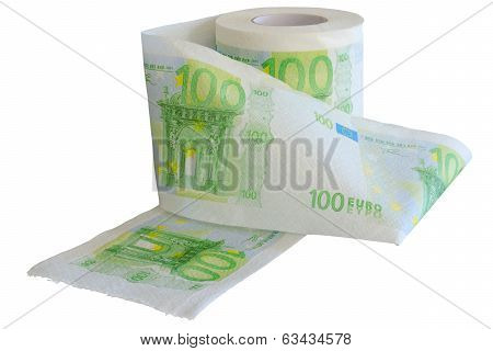 Devaluation - money depreciation. European banknotes.