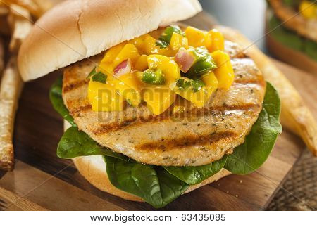 Mahi Fish Sandwich With Salsa