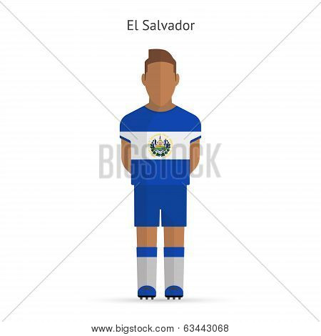 El Salvador football player. Soccer uniform.