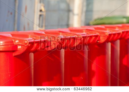 Large trash cans (garbage bins)