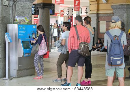 Train ticket queue