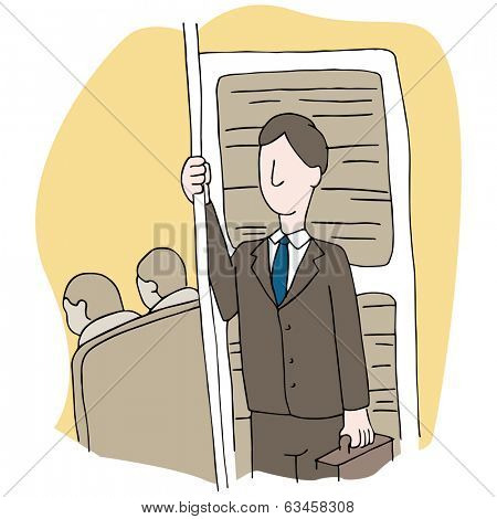 An image of a subway rider.