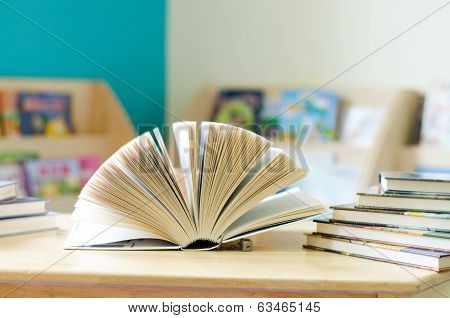 Books Opened On The Table