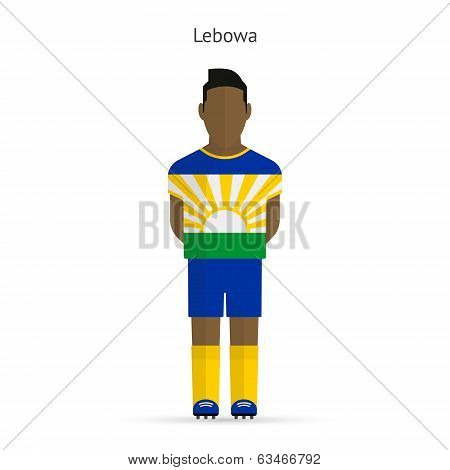 Lebowa football player. Soccer uniform.