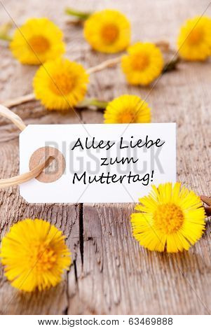 White Tag With Alles Liebe Zum Muttertag