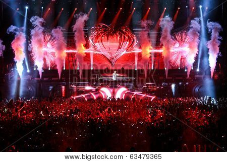 MINSK, BELARUS - FEBRUARY 21: Members of ARMIN ONLY: Intense show with Armin van Buuren in Minsk-Are
