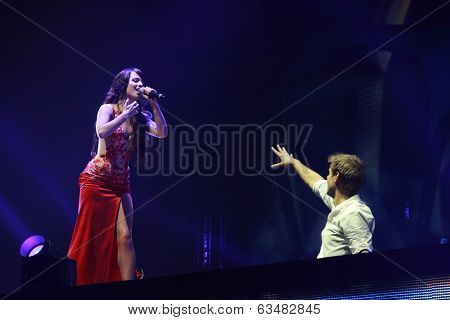 MINSK, BELARUS - FEBRUARY 21: Members of ARMIN ONLY: Intense show with Armin van Buuren in Minsk-Are