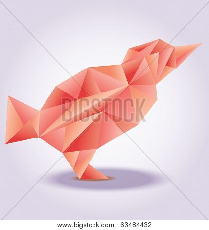 Red bird poly stylezed