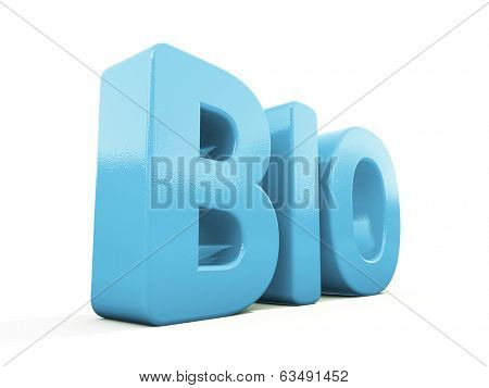 Bio icon on a white background. 3D illustration