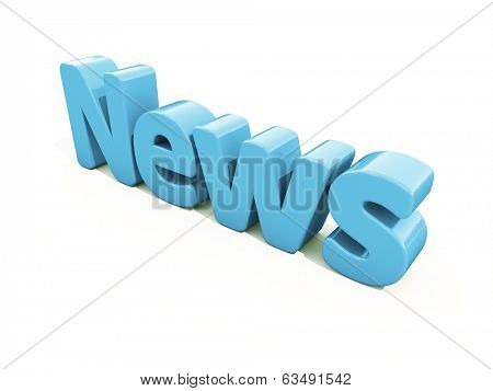 News icon on a white background. 3D illustration