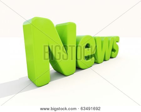 News icon on a white background. 3D illustration