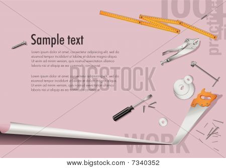 en construcción - herramientas de fondo