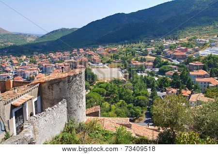 Panoramic view of Morano Calabro. Calabria. Italy.