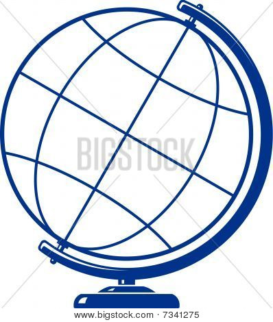 Jednoduché Globus ikona