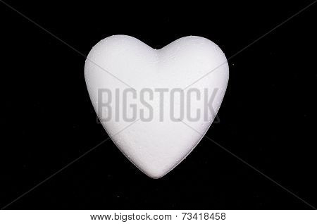 White Polystyrene Heart