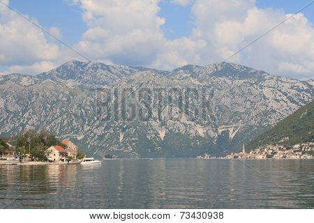 Stoliv And Perast On The Coast Of The Bay Of Kotor In Montenegro