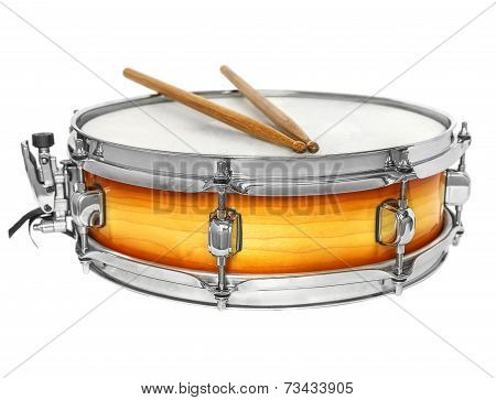 Sunburst Snare Drum With Drumsticks