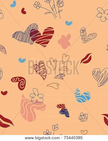 Seamless Pattern for Valentines  Day