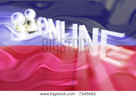 Bandiera di Lichenstein ondulate Online